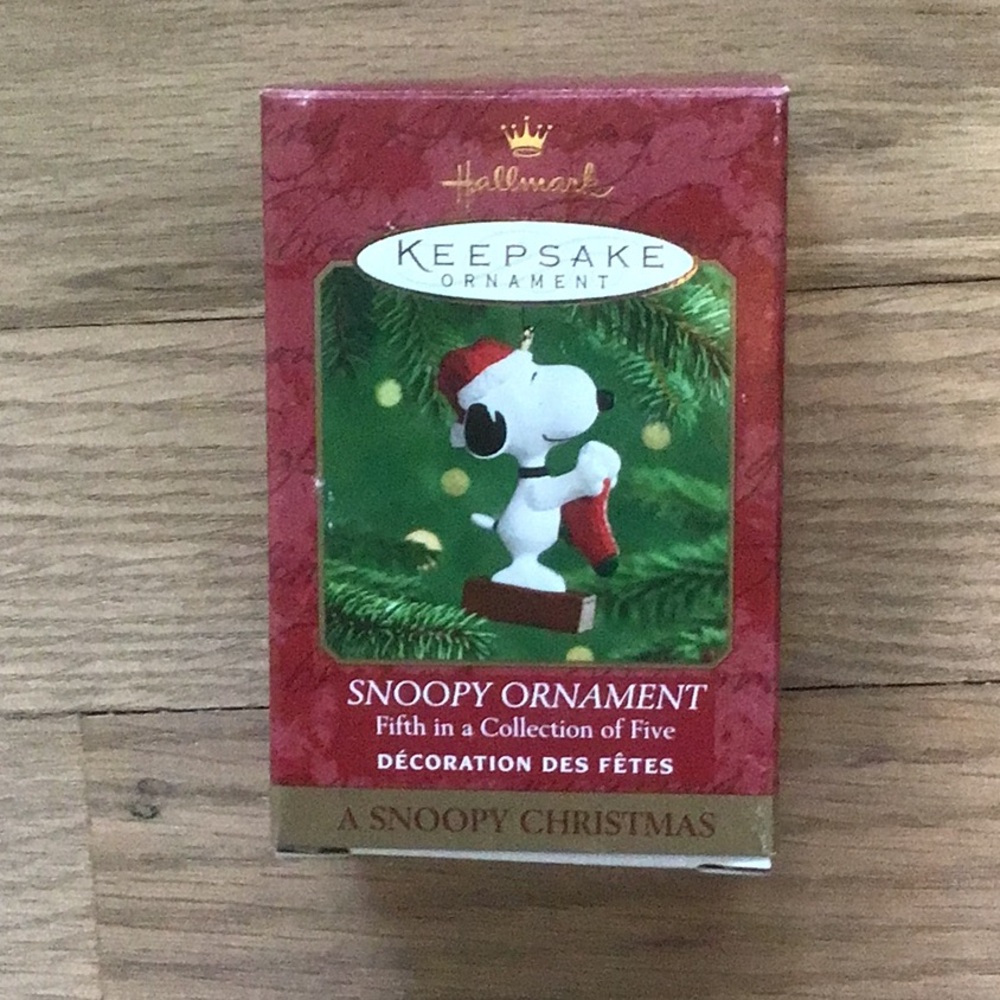 Hallmark Keepsake Snoopy Christmas Ornament. Fifth in collection of five